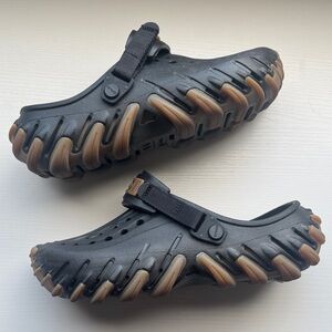 CROCS Mens Echo RO Clog Black and Gum Size 8